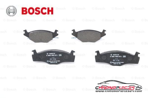 Achat de BOSCH 0 986 468 873 Kit de plaquettes de frein, frein à disque pas chères