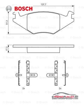 Achat de BOSCH 0 986 468 890 Kit de plaquettes de frein, frein à disque pas chères