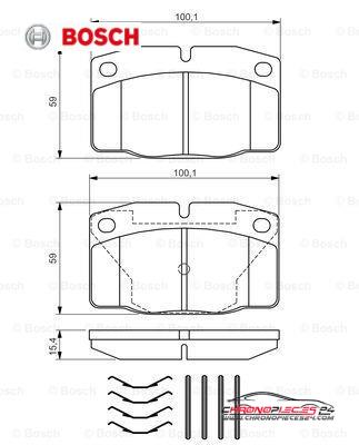 Achat de BOSCH 0 986 469 390 Kit de plaquettes de frein, frein à disque pas chères