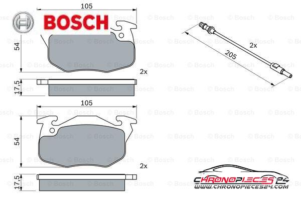 Achat de BOSCH 0 986 469 860 Kit de plaquettes de frein, frein à disque pas chères