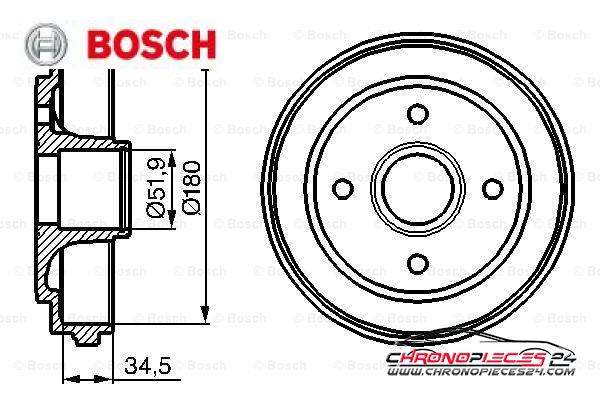 Achat de BOSCH 0 986 477 128 Tambour de frein pas chères