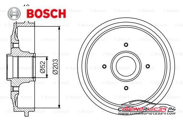 Achat de BOSCH 0 986 477 201 Tambour de frein pas chères