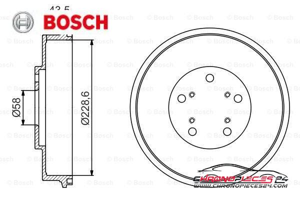 Achat de BOSCH 0 986 477 231 Tambour de frein pas chères