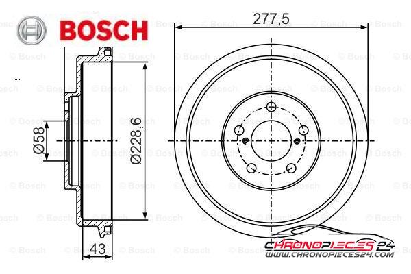 Achat de BOSCH 0 986 477 279 Tambour de frein pas chères