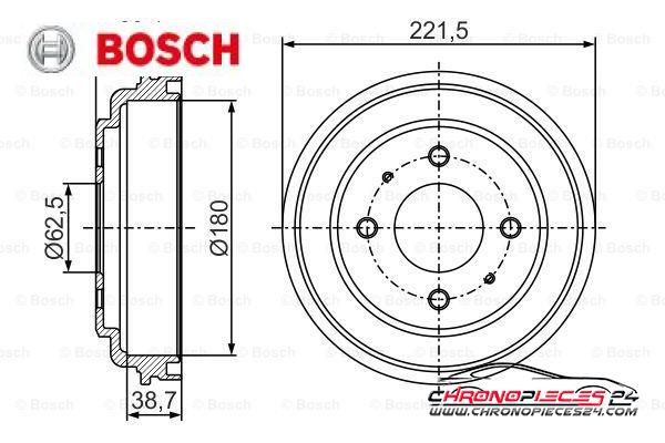 Achat de BOSCH 0 986 477 284 Tambour de frein pas chères