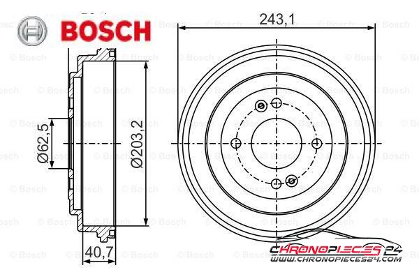 Achat de BOSCH 0 986 477 298 Tambour de frein pas chères