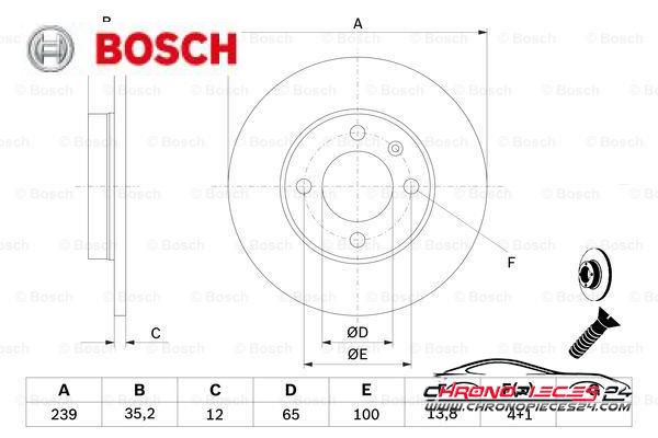 Achat de BOSCH 0 986 478 011 Disque de frein pas chères