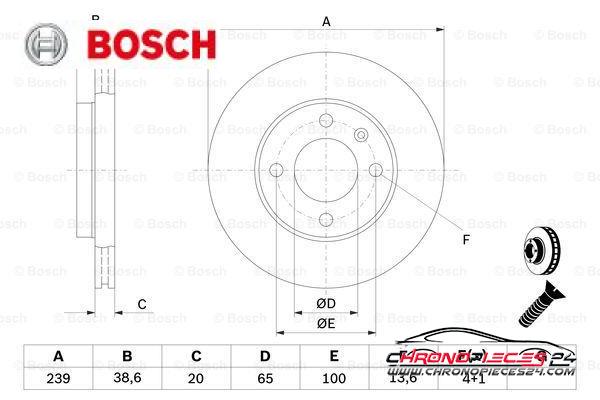 Achat de BOSCH 0 986 478 017 Disque de frein pas chères