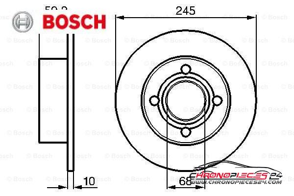 Achat de BOSCH 0 986 478 019 Disque de frein pas chères