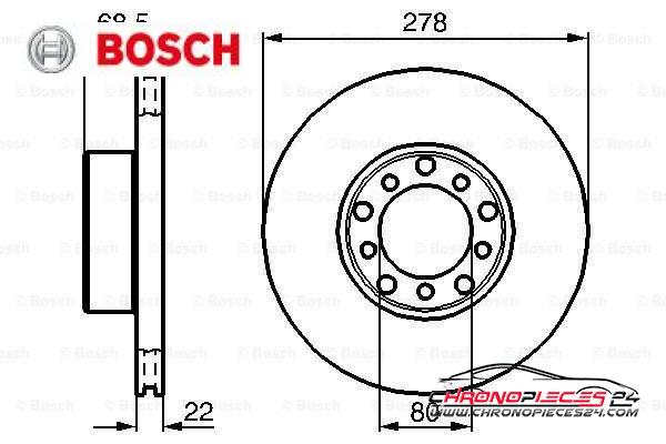 Achat de BOSCH 0 986 478 061 Disque de frein pas chères