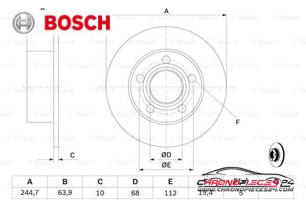 Achat de BOSCH 0 986 478 132 Disque de frein pas chères