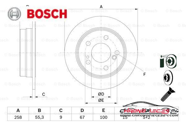 Achat de BOSCH 0 986 478 188 Disque de frein pas chères