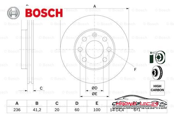 Achat de BOSCH 0 986 478 192 Disque de frein pas chères