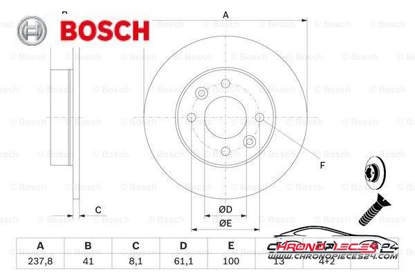 Achat de BOSCH 0 986 478 273 Disque de frein pas chères