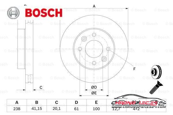 Achat de BOSCH 0 986 478 276 Disque de frein pas chères