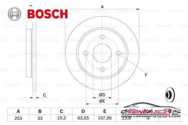 Achat de BOSCH 0 986 478 344 Disque de frein pas chères