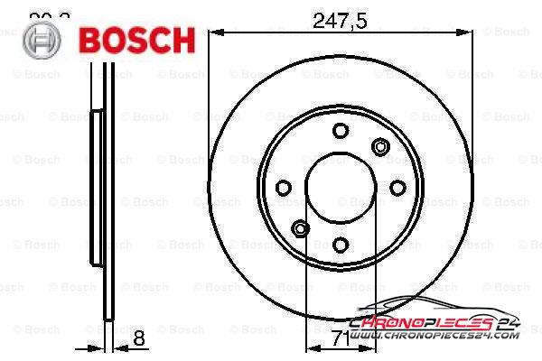 Achat de BOSCH 0 986 478 371 Disque de frein pas chères