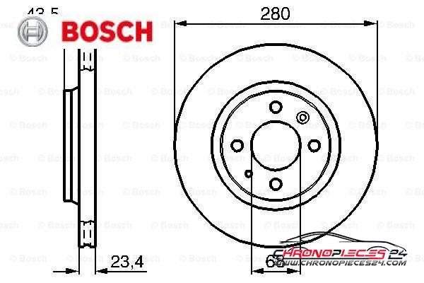 Achat de BOSCH 0 986 478 375 Disque de frein pas chères