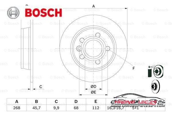 Achat de BOSCH 0 986 478 421 Disque de frein pas chères