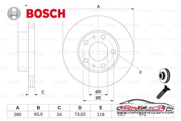 Achat de BOSCH 0 986 478 434 Disque de frein pas chères