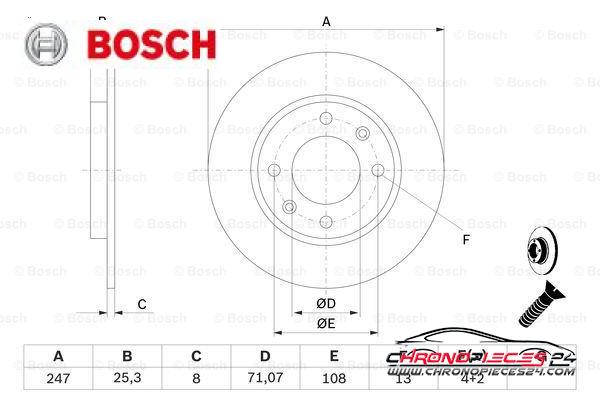 Achat de BOSCH 0 986 478 464 Disque de frein pas chères