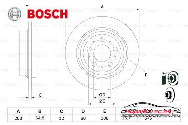 Achat de BOSCH 0 986 478 495 Disque de frein pas chères