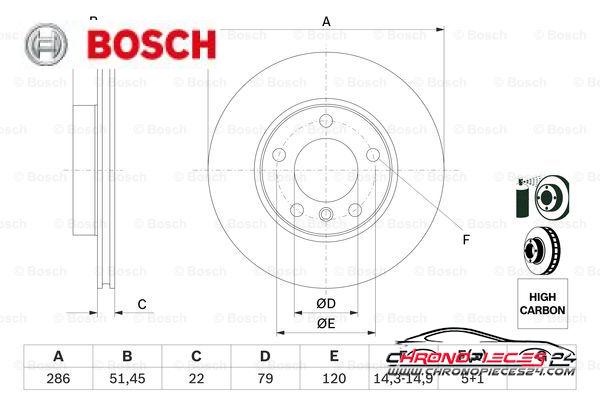 Achat de BOSCH 0 986 478 513 Disque de frein pas chères