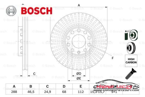 Achat de BOSCH 0 986 478 546 Disque de frein pas chères