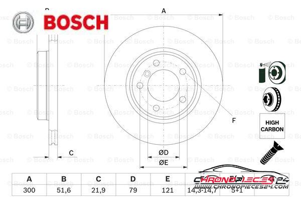 Achat de BOSCH 0 986 478 571 Disque de frein pas chères