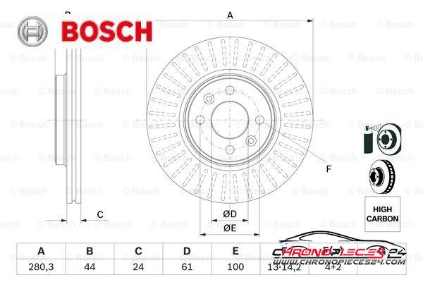 Achat de BOSCH 0 986 478 590 Disque de frein pas chères