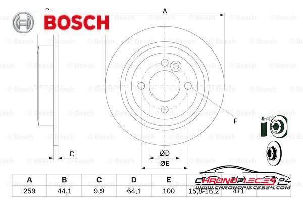 Achat de BOSCH 0 986 478 601 Disque de frein pas chères