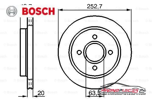 Achat de BOSCH 0 986 478 605 Disque de frein pas chères