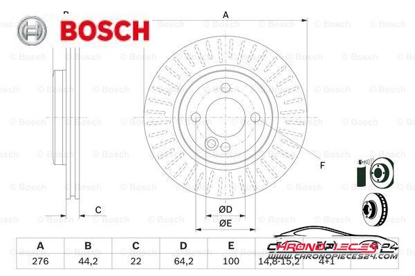 Achat de BOSCH 0 986 478 606 Disque de frein pas chères