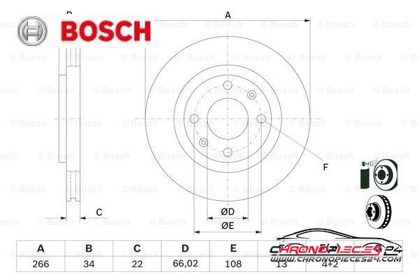 Achat de BOSCH 0 986 478 618 Disque de frein pas chères