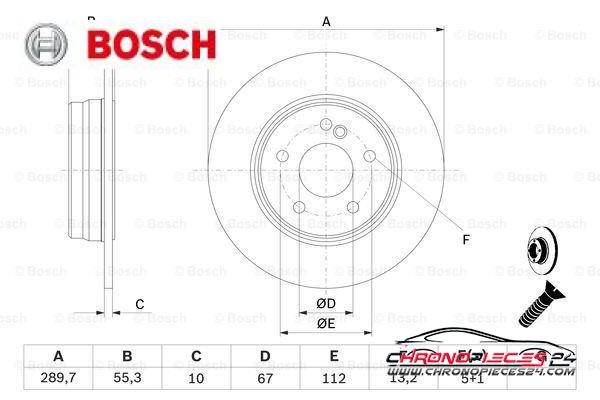 Achat de BOSCH 0 986 478 626 Disque de frein pas chères