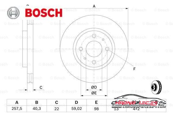 Achat de BOSCH 0 986 478 639 Disque de frein pas chères