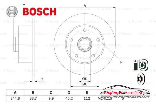 Achat de BOSCH 0 986 478 759 Disque de frein pas chères