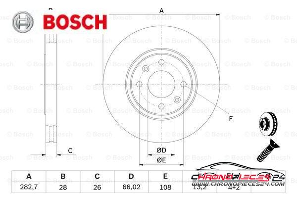 Achat de BOSCH 0 986 478 831 Disque de frein pas chères