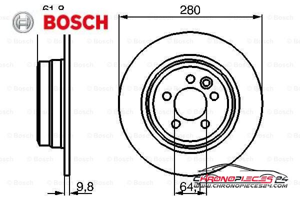 Achat de BOSCH 0 986 478 837 Disque de frein pas chères