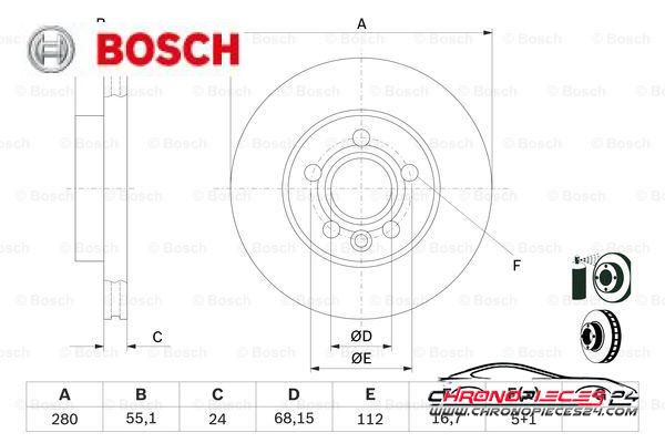 Achat de BOSCH 0 986 478 846 Disque de frein pas chères