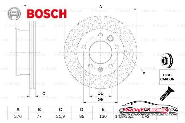 Achat de BOSCH 0 986 478 849 Disque de frein pas chères