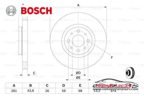 Achat de BOSCH 0 986 478 855 Disque de frein pas chères