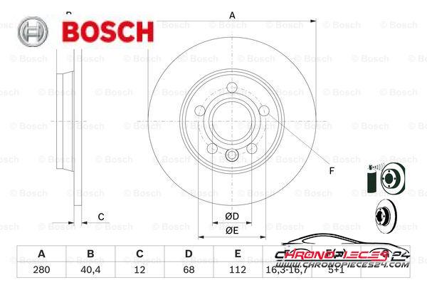 Achat de BOSCH 0 986 478 871 Disque de frein pas chères