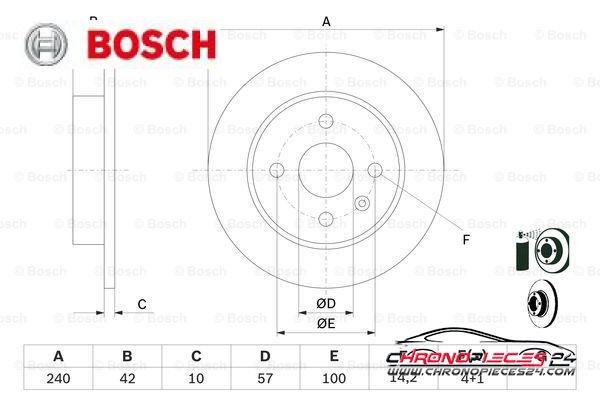 Achat de BOSCH 0 986 478 882 Disque de frein pas chères