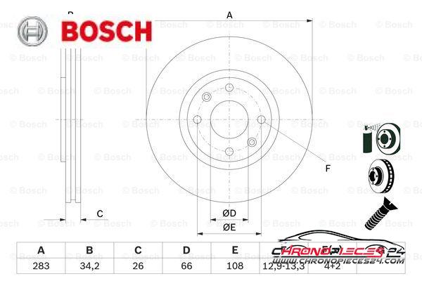 Achat de BOSCH 0 986 478 979 Disque de frein pas chères