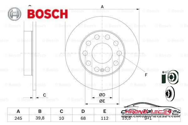 Achat de BOSCH 0 986 478 986 Disque de frein pas chères