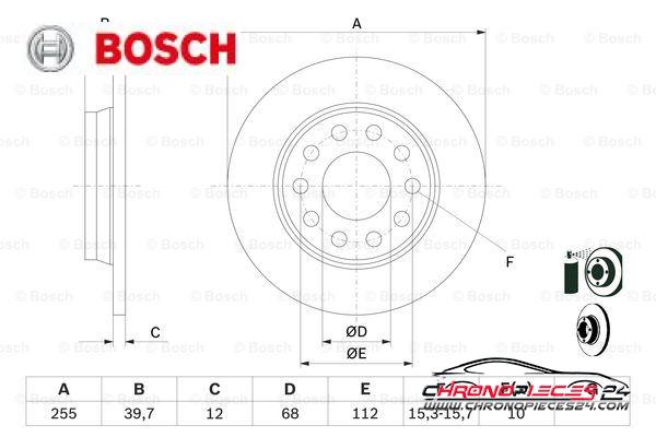 Achat de BOSCH 0 986 478 987 Disque de frein pas chères