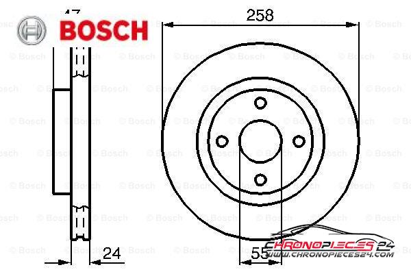 Achat de BOSCH 0 986 478 989 Disque de frein pas chères