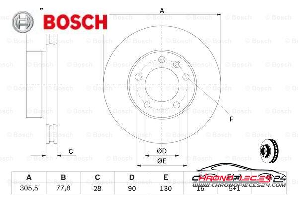 Achat de BOSCH 0 986 479 001 Disque de frein pas chères