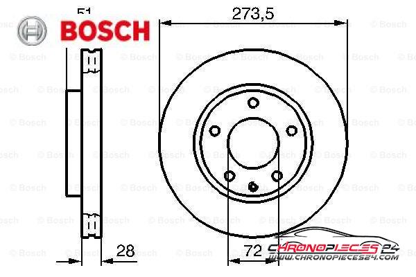 Achat de BOSCH 0 986 479 016 Disque de frein pas chères